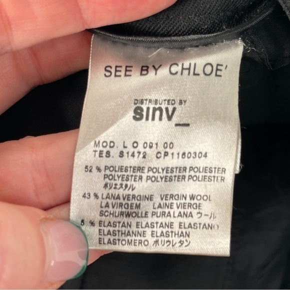 See By Chloe Black Dress Shorts Size 10 - Picture 12 of 12